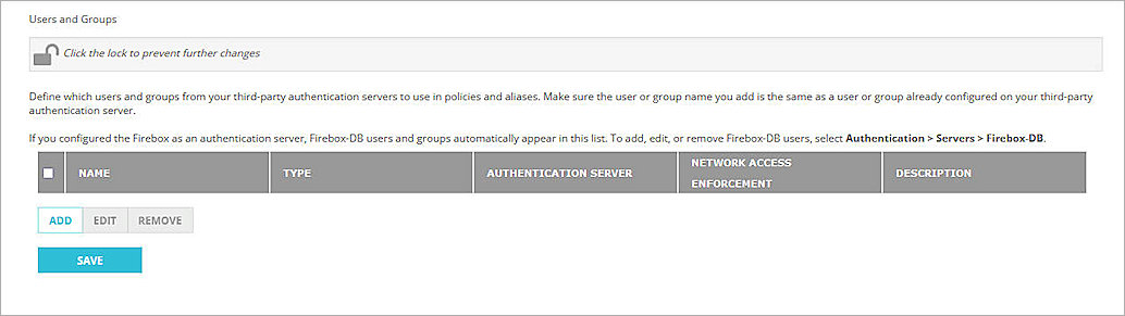 Screen shot of the Add user and Group